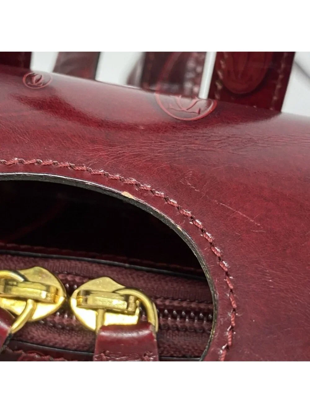 Cartier Backpack Happy Birthday Leather Bordeaux Gold